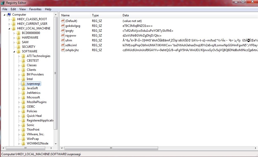 Fig 5. Kovter registry entry